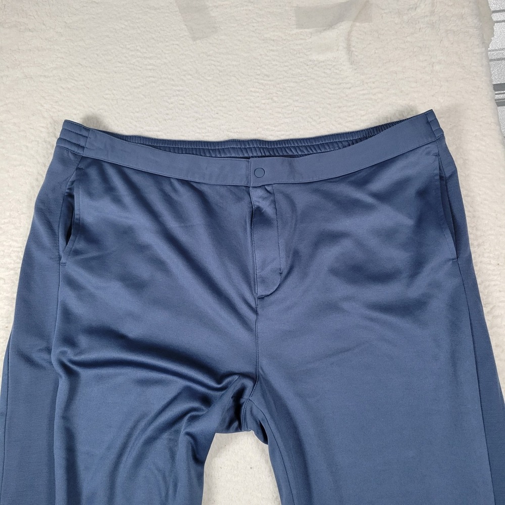 Adidas Jogger Pants Mens 2XL Navy Blue Recycled Polyester Tapered ADX9486F23 - Picture 5 of 13